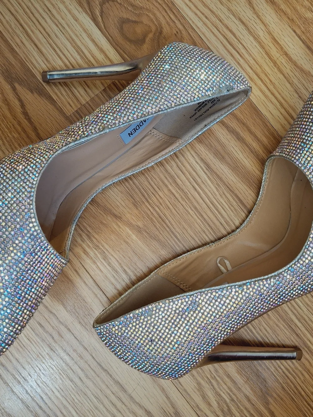 Steve Madden Women's Iridescent Crystal Pointed-Toe Heels